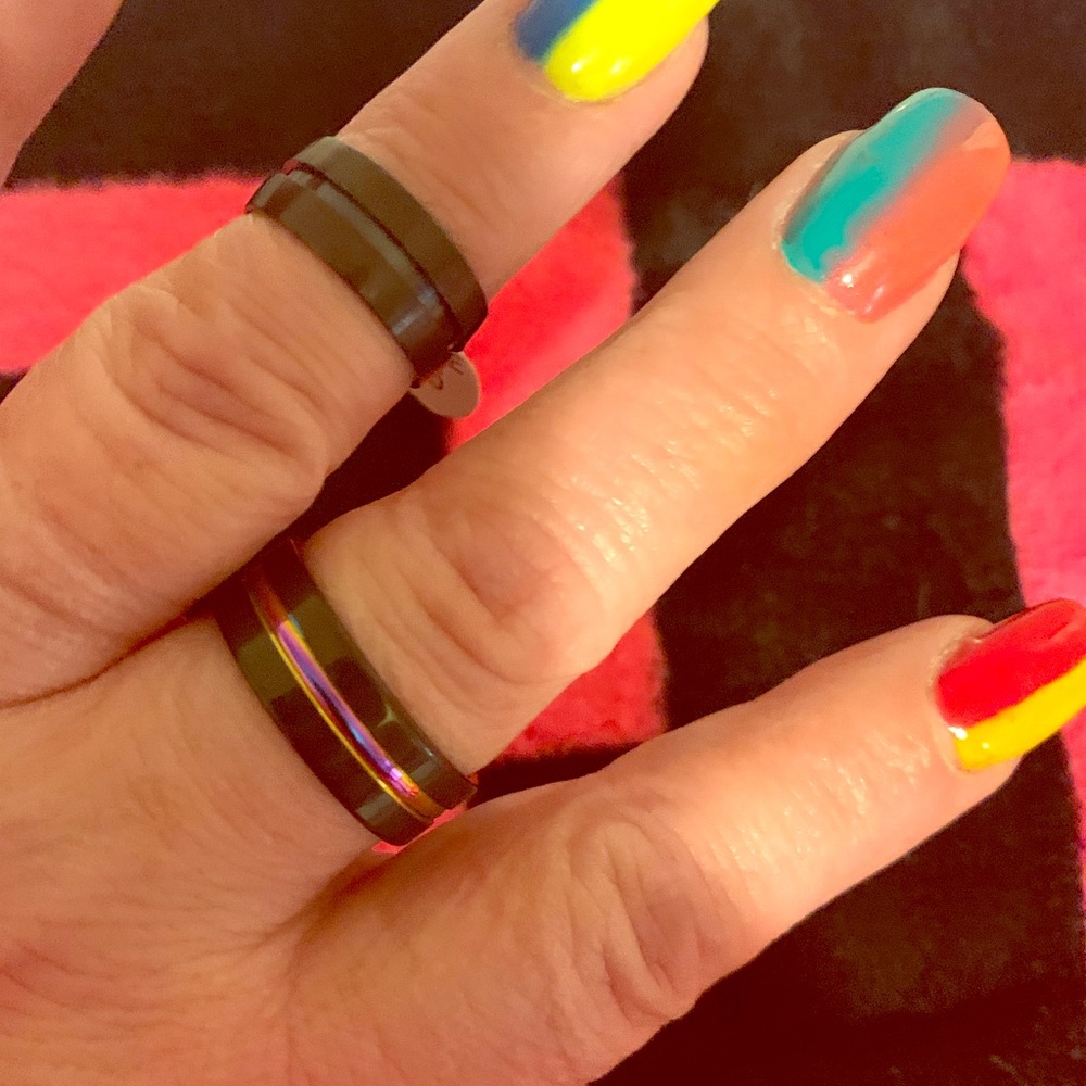 Stainless Steel Unisex Rainbow 🌈 Rings